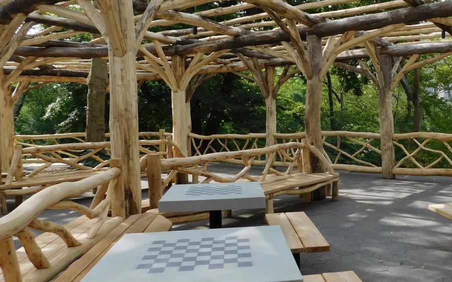Chess & Checkers House pavilion in Central Park