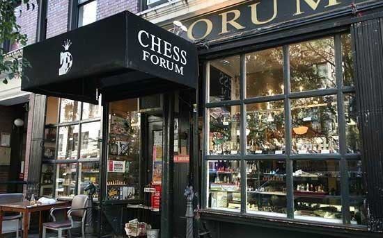 Chess Forum storefront on Thompson Street, Greenwich Village