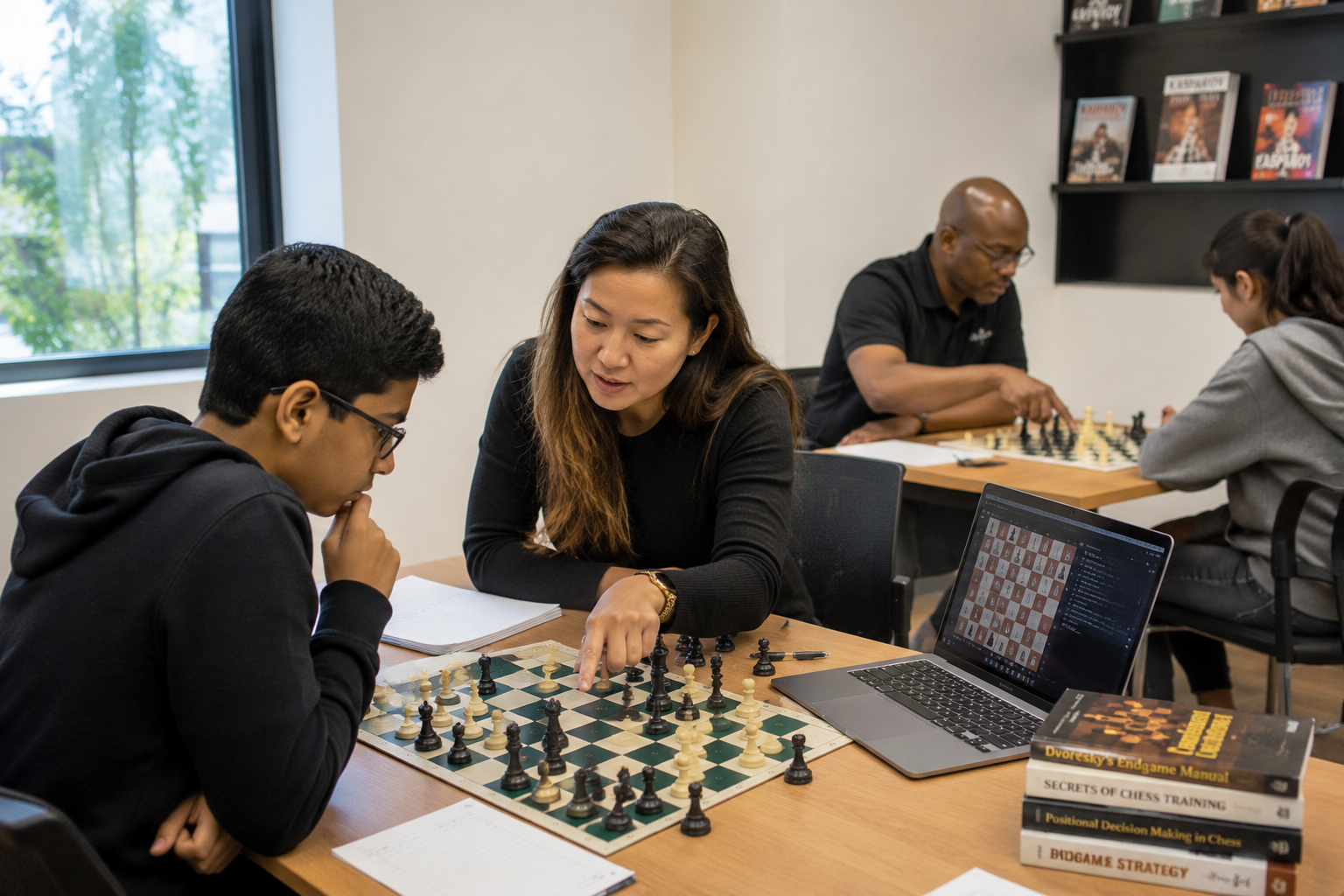 Private chess coaching session in progress at GM Chess Inc.
