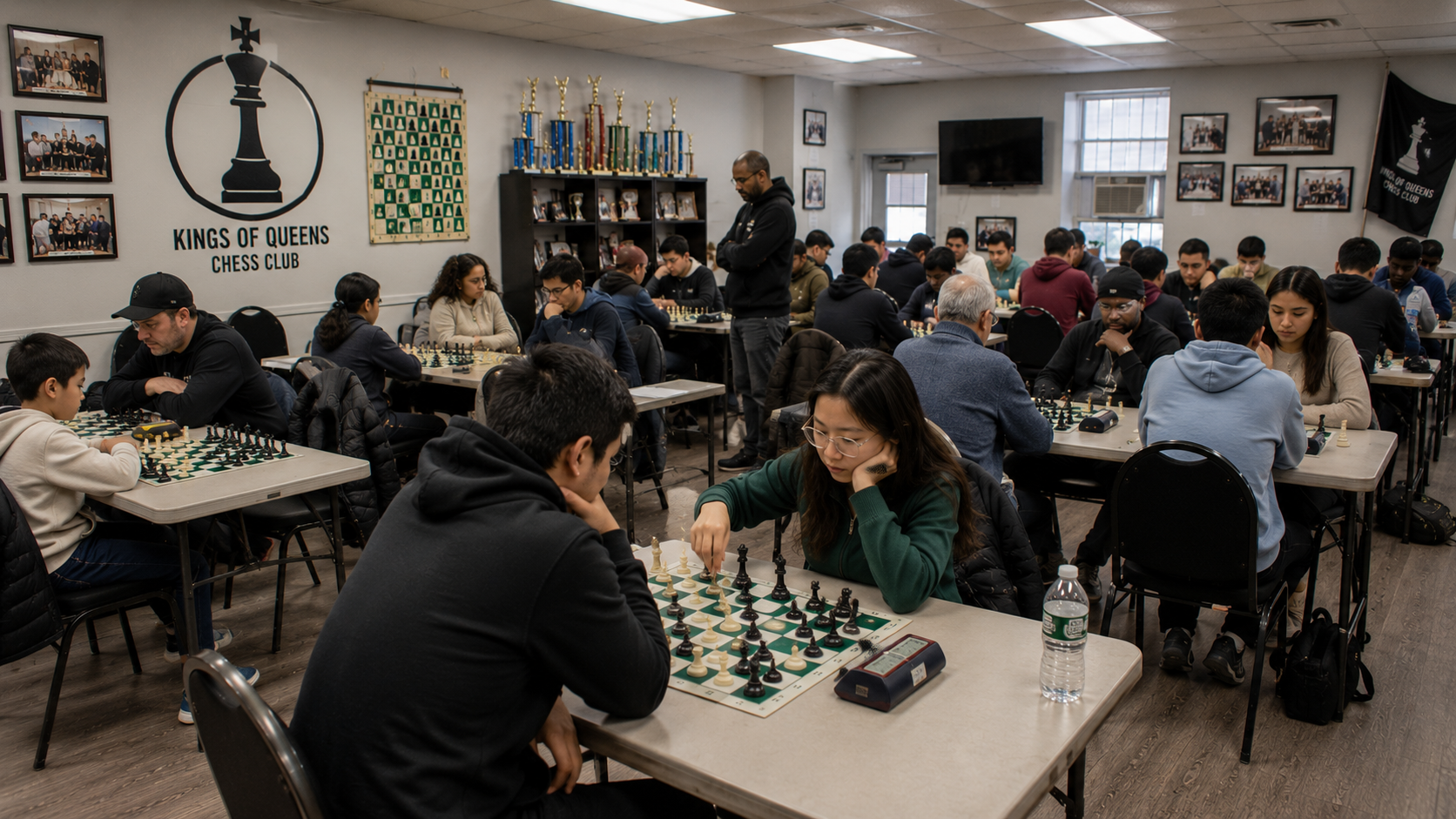 Kings of Queens Chess Club session, Jamaica, Queens